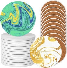 Sottobicchieri a sublimazione vuoti in ceramica opaca con sughero - quadrati vuoti bianchi 10,8 cm