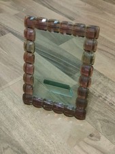 Cornice In Vetro - Rosa Contorno Simile Pietre Preziose - Robusta