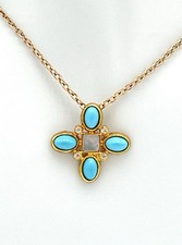 925 Silver Gold Cross Pendant
