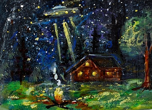 Dipinto originale aceo cabina - originale,