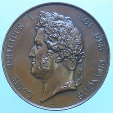 FRANCIA LUIGI FILIPPO MEDAGLIA 1841 PONTE DI CARCASSONE BRONZO NUMISMATICA