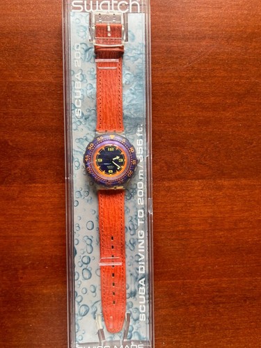 Swatch scuba 1992 red island - red,