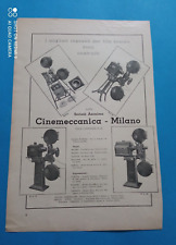 PUBBLICITA'  1933 CINEMECCANICA MILANO PROIETTORI PER FILM SONORO ADVERT WERBUNG