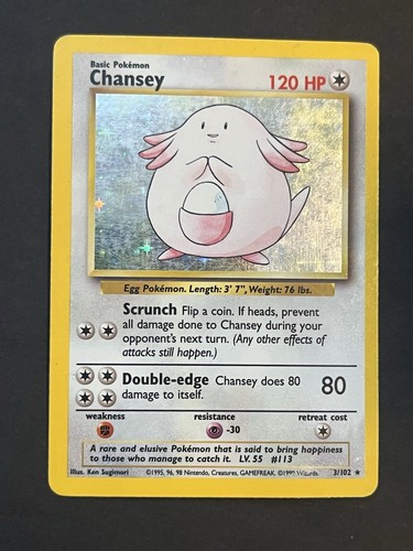 Pokémon chansey 102 set - pokémon, 3/102