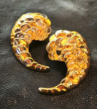 orecchini vintage americani anni 60 oro argento Givenchy - vtg earrings