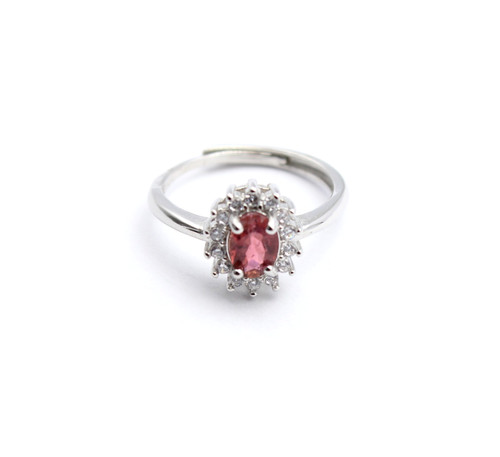 Tormalina rosa anello - tormalina,