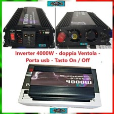 Inverter 12V a 220V - 4000W -Invertitore DC in AC 110/220V Usb Auto Camper Barca