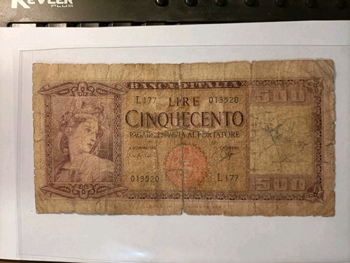 500 lire ornata spighe - lire, di
