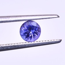 VVS 0.45 Cts Natural Tanzanite Round Faceted Cut Vibrant Blue Dazzling Gemstone