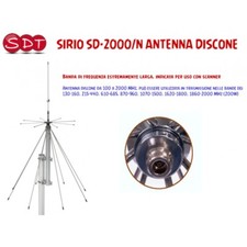 SIRIO SD-2000/N ANTENNA DISCONE RX: 100-2000 MHz TX: 130-160, 215-440, 610-685, 