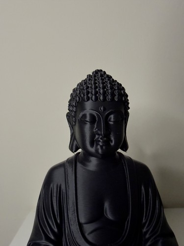 Statua buddha nera design - buddha, nera-design