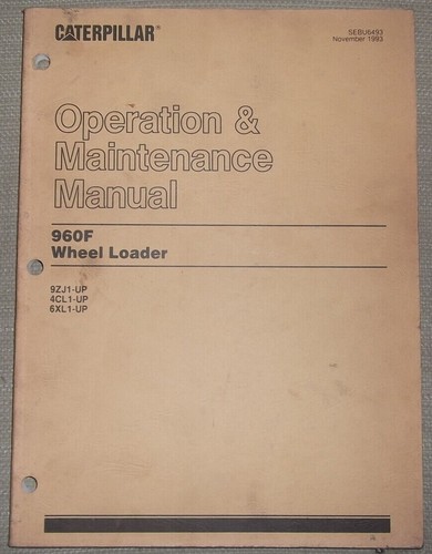 Cat caterpillar 960f manuale - caterpillar,