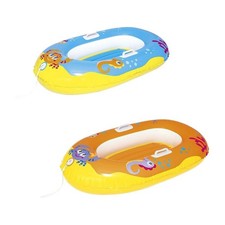 CANOTTO GONFIABILE PER BAMBINI GRANCHIO FELICE PESCI 119 X 79 CM 2 COLORI 34009