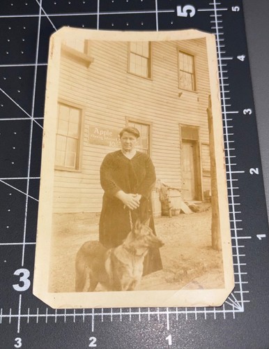 Donna con cane pastore tedesco - cane,