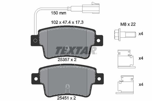 Set pastiglie freno asse - pastiglie,