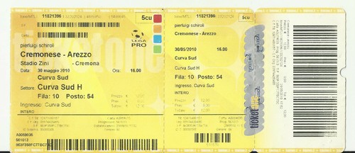 Biglietto stadio calcio lega - biglietto,