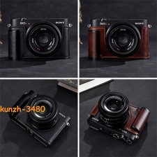 Mezza custodia in pelle retrò fatta a mano Milicase per fotocamera Sony RX1RM3 RX1R3 metallo NUOVA