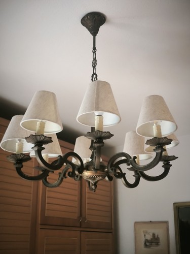 Lampadario vintage ottone - lampadario, a