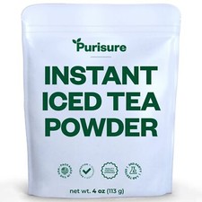 Purisure Tè ghiacciato istantaneo tutto naturale in polvere 4 oz, estratto di tè nero 192 porzioni
