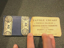 VECCHIO PICCOLO LIBRO TAVOLE MATEMATICA GEOMETRIA TRIGONOMETRIA VINTAGE