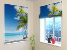 tenda a pacchetto ARREDALACASA con le palme sulla spiagia - MISURE PERSONALIZ