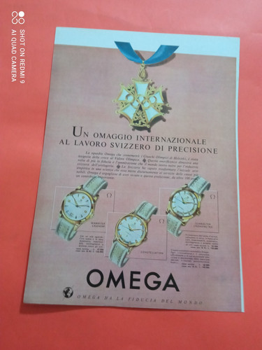 Pubblicita 1953 orologio - ,