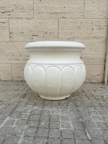 Vaso baccellato bianco - bianco, in