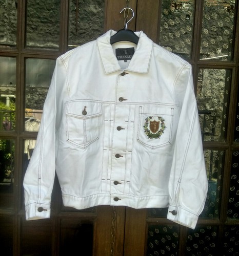 Giacca jeans denim bianco