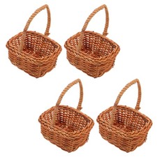  4PCS Mini Cesti Tessuto con Manici - Piccolo Cesto Caramelle Matrimonio - Matrimonio