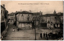 CPA 24 - MONPONT SUR L'ISLE (Dordogne) - 949. Place du Triangle (attelage)