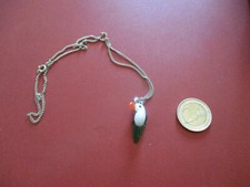 Bigiotteria - Gioielli - Catenina Con Pendaglio In Vetro Di Murano Pappagallino