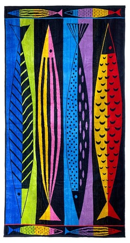 Telo mare picasso fish cotone - telo,