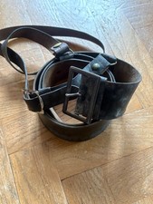 Regio Esercito-MVSN-PNF-Cinturone in cuoio nero con spallaccio-II