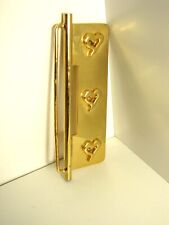 Cerniera chiusura in metallo dorato 3 cuori griffe 2 ganci borsa stile Moschino