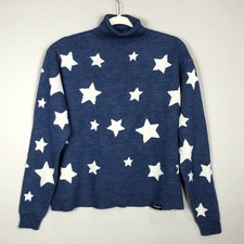 Maglione oversize collo alto Coraline Stars blu bianco Laika 2022 cosplay