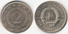 Jugoslavia 2 dinara, 1979
