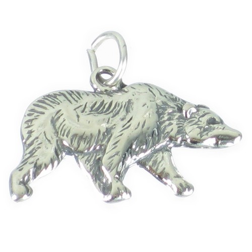 Orso ciondolo argento - 2d, in