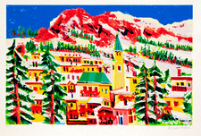 Athos Faccincani, Cortina serigrafia  firmata e certificata  70 x 100