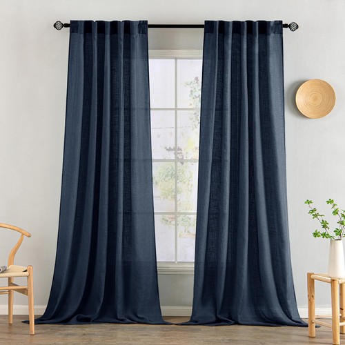 Miulee tende lino blu navy - miulee,