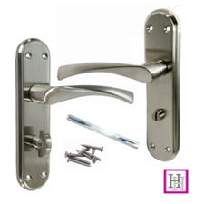 Maniglie porta Genova leva a torsione raso blocco bagno su piastra posteriore marina moderna nuove