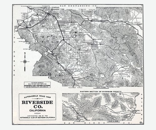 1919 mappa riverside county - mappa, di