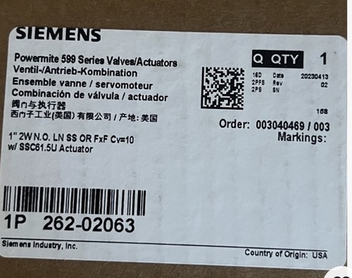 Siemens 262 02063 attuatore - siemens, 262-02063