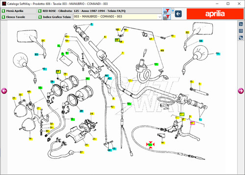 Cavo frizione aprilia - aprilia, red