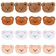 16 Toppe in Tessuto con Orso