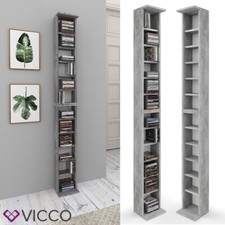 Doppio ripiano per DVD/ CD Libreria Scaffale multimediale Calcestruzzo Vicco