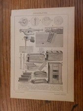 antica stampa da incorniciare PISCICOLTURA UOVO AVANOTTO FREGOLIERA TROGOLO DI