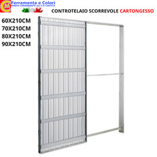 Controtelaio Porta Scorrevole Parete Cartongesso Porte Scomparsa 60 70 80 90 Cm