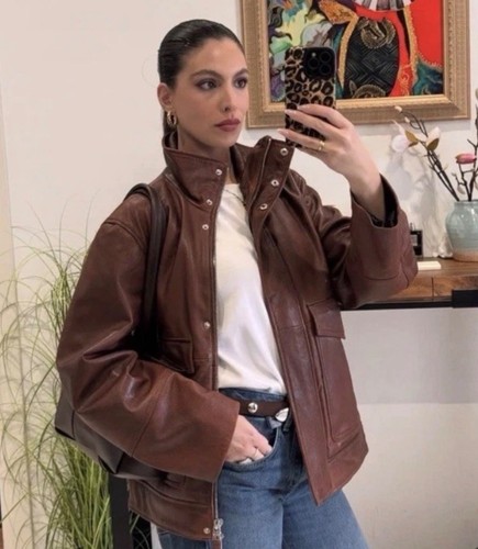 Zara giacca bomber - giacca, pelle