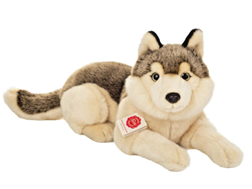 Peluche lupo sdraiato teddy - peluche,