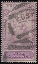1901 TRINIDAD, SG n. 132 5s. lilla e malva USATO
